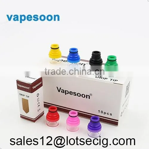 E cigarette 510 glass drip tip wholesale Acrylic and POM inhaler ADA-DT004