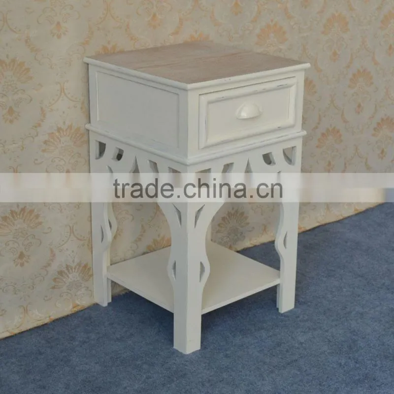 Excellent design good quality modern decoration wood carved bedside table with drawer
