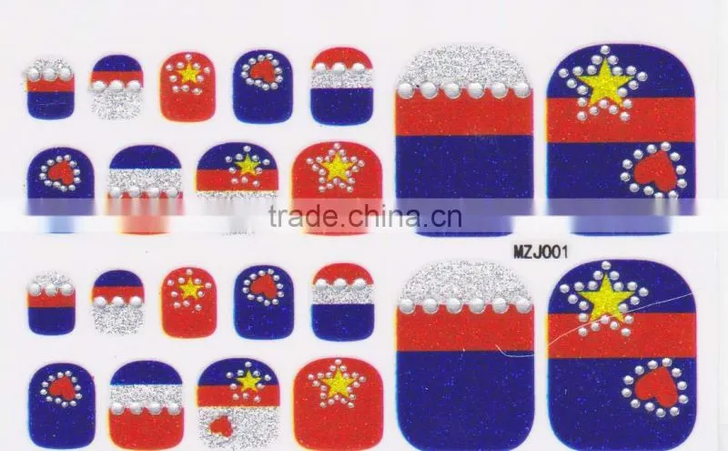 22pcs nail polish sticker toe nail art sticker