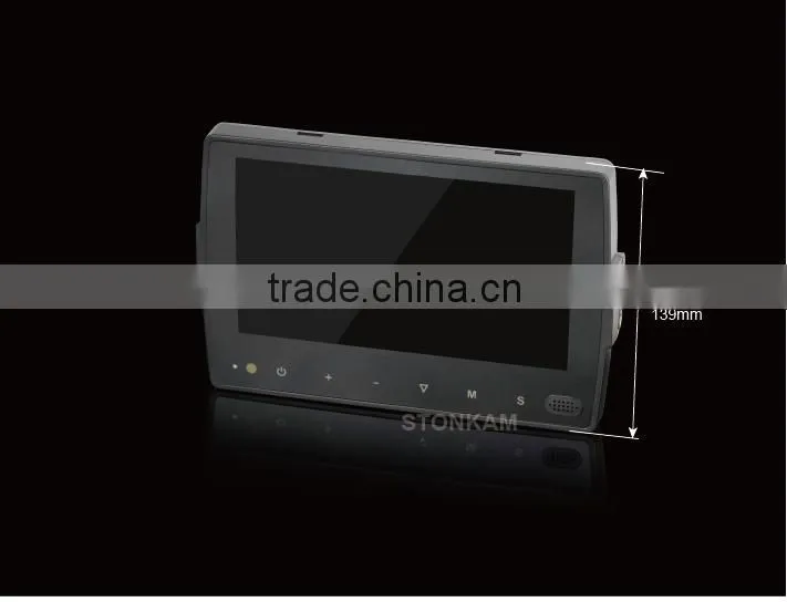 7" Digital car reversing camera system with touch buttons