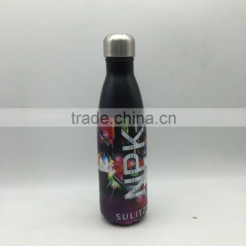 500ml Stainless steel bottle insulated bottle/ vacuum water drinking bottle creat air transfer