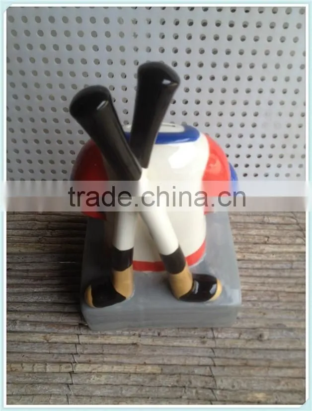 ceramic hockey coin bank for hockey money box