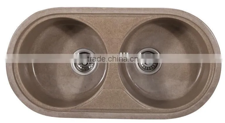high back kitchen sink / acrylic stone kitchen sink,artificial stone double kitchen sink ,resin stone sink