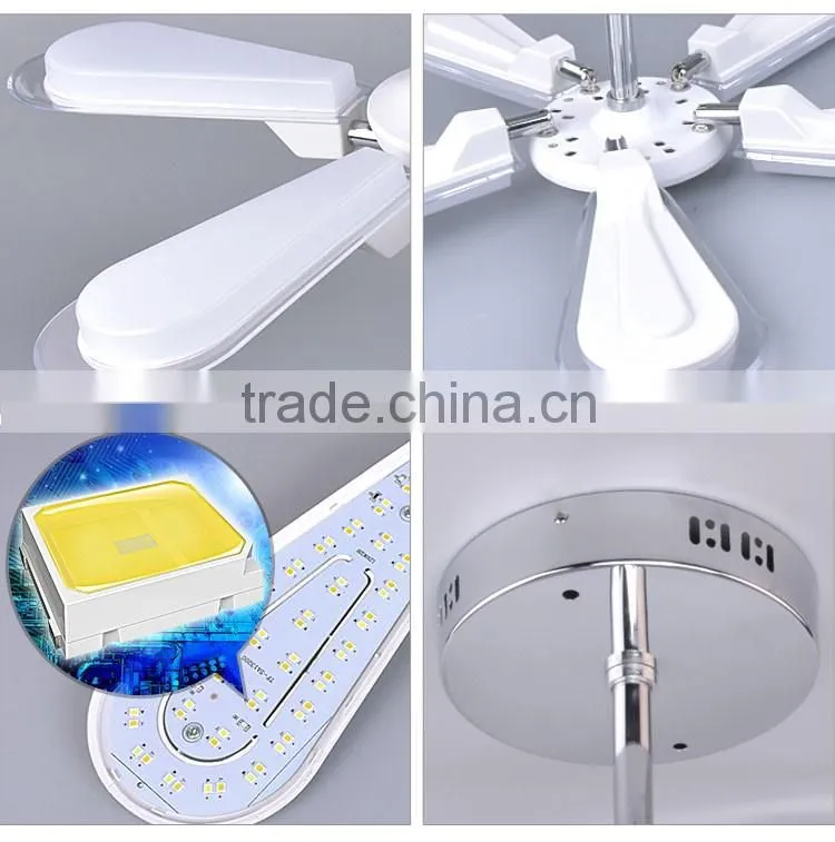 Single CCT Retractable Fan Shape LED Ceiling Pendant Lamp with CE-LVD/EMC/RoHS/ Photo-Biologic