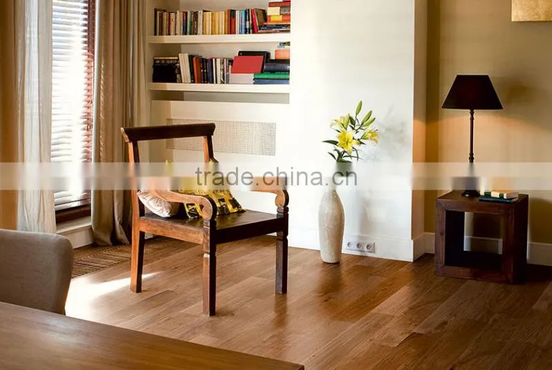 UV Cured Aluminium Oxide Oak Tudor Distressed Stained & Lacquered Solid Oak Flooring