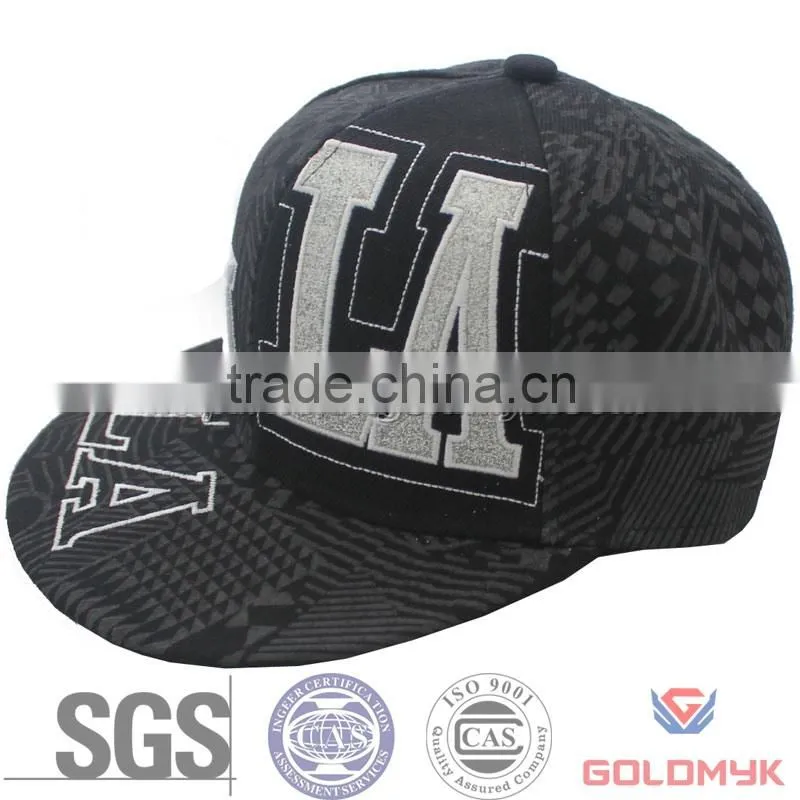Promotional snapback cap with printing and embroidery logo