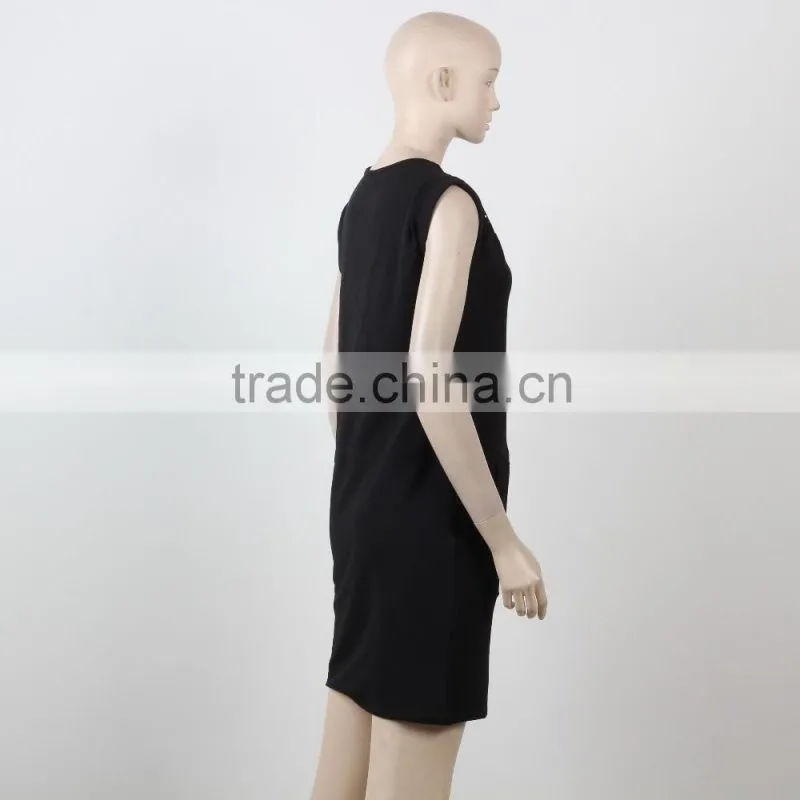 black t-shirt dress slim dress guangzhou women clothes manufacture