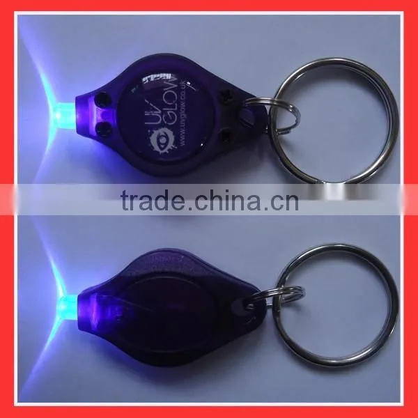 cheapest UV led mini light keychain 365nm and 395nm