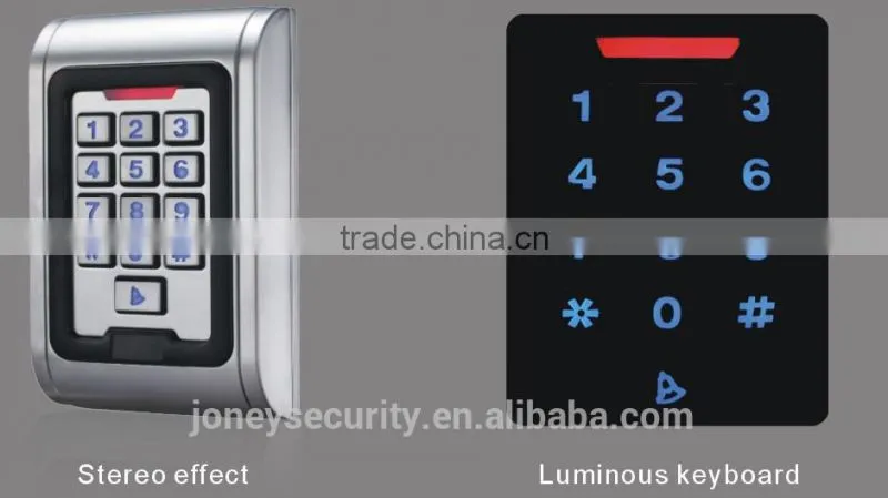 waterproof vandalproof metal single door access control keypad