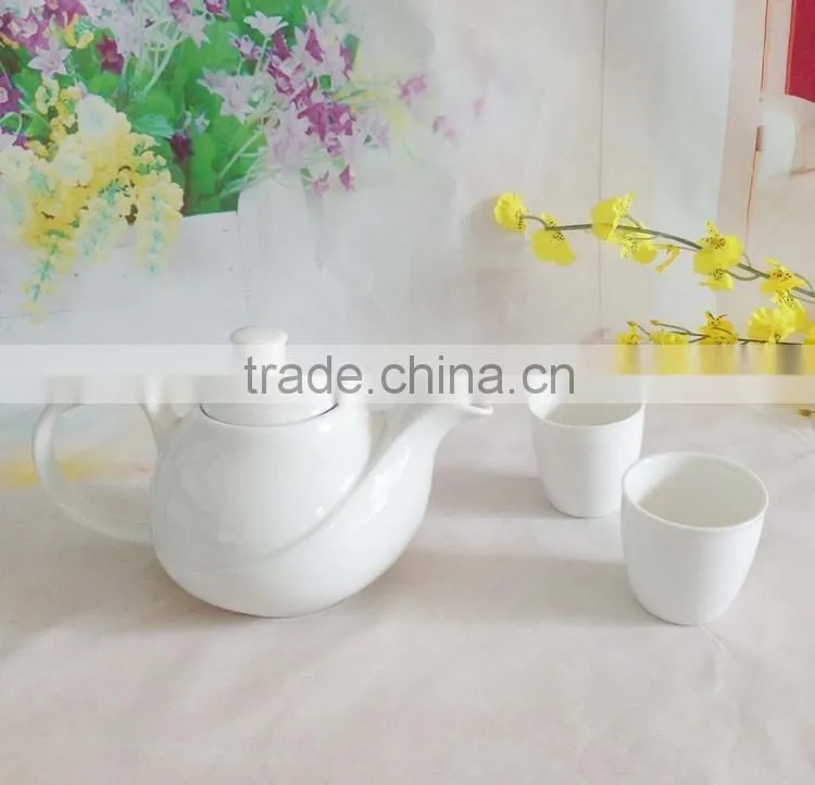 White Custom Wide Mouth Porcelain Handleless Tea Cups