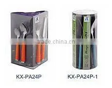72 PCS Best Selling Plastic Handle Stainless Steel Cutlery Set - KX-P081