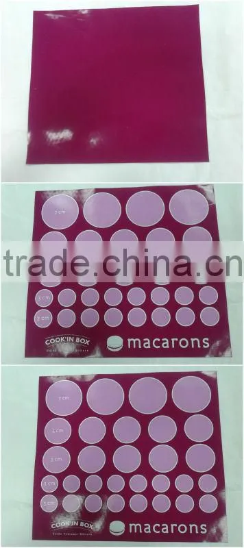 New products for 2014 colorful printed silicon table mat, silicon baking mat, fiberglass silicone baking mats