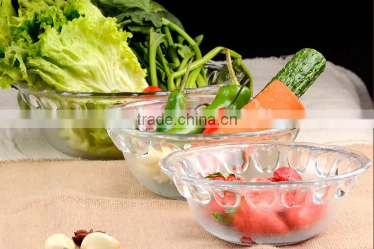 Cheap smooth homeware glass plate for salad