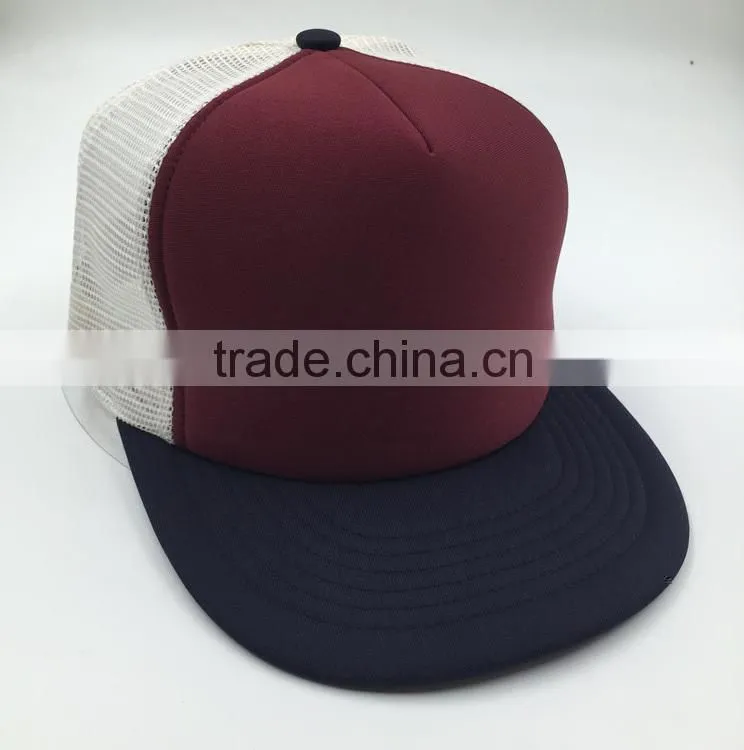 Wholesale blank 5 panel adjustable promotional baseball cap