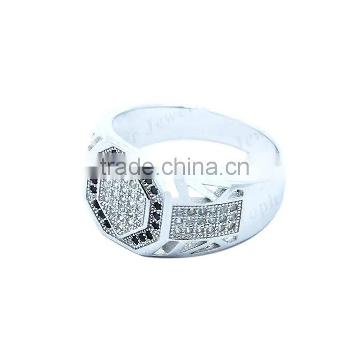 Wholesale 925 sterling silver micro pave zircon turkish man ring