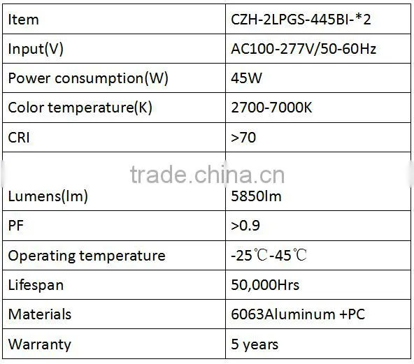 20w 45w t8 led tube light t8 integrated led tube with single or two tubes is available