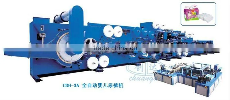 machine manufacturing baby diapers