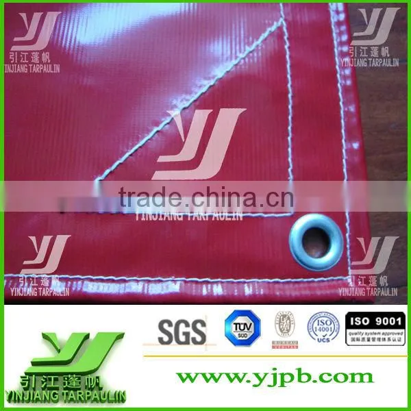 Orange durable Strong D Rings PVC Tarpaulin
