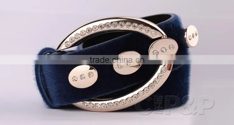 Horse leather belt with diamond,leather belt strap