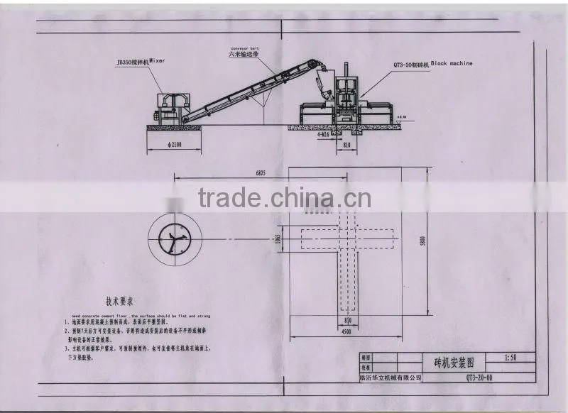 QTF3-20 concrete pavement block machine
