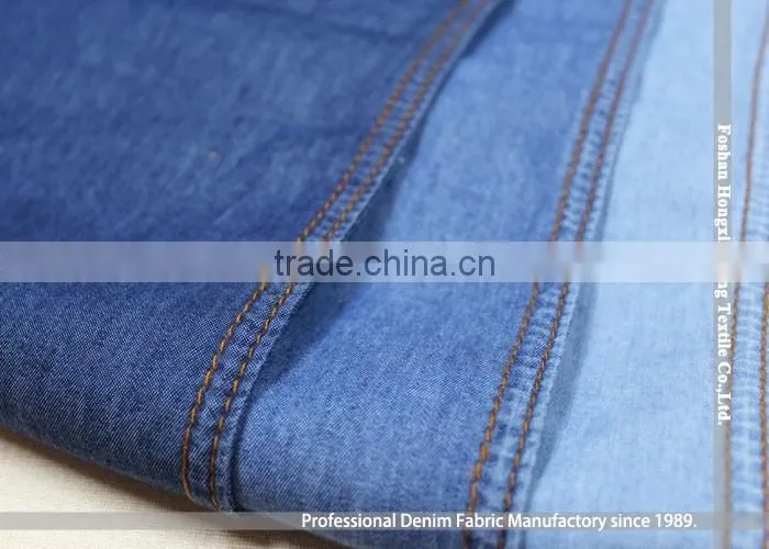 Wholesale china cotton shirt denim textile fabric