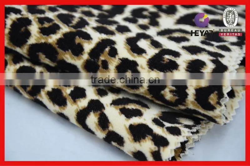 100%cotton velvet fabric leopard velvet fabric print velvet fabric