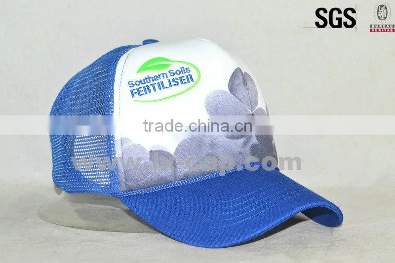5-panel fashion black white foam mesh trucker cap/hat