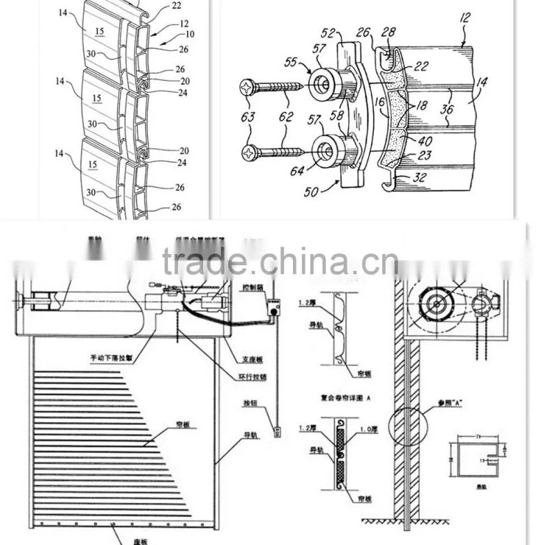 Price of kitchen cabinet roller shutter door and window