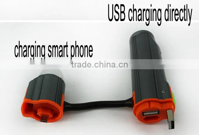 Rechargeable led super power usb Flashlight Torch Light Portable Power Bank