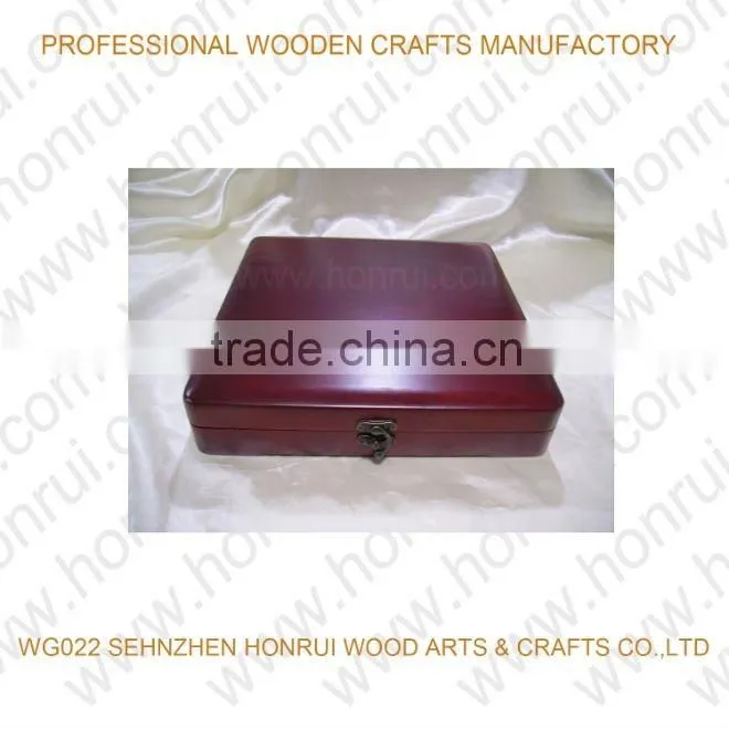 Honrui matt wooden craft box WG021
