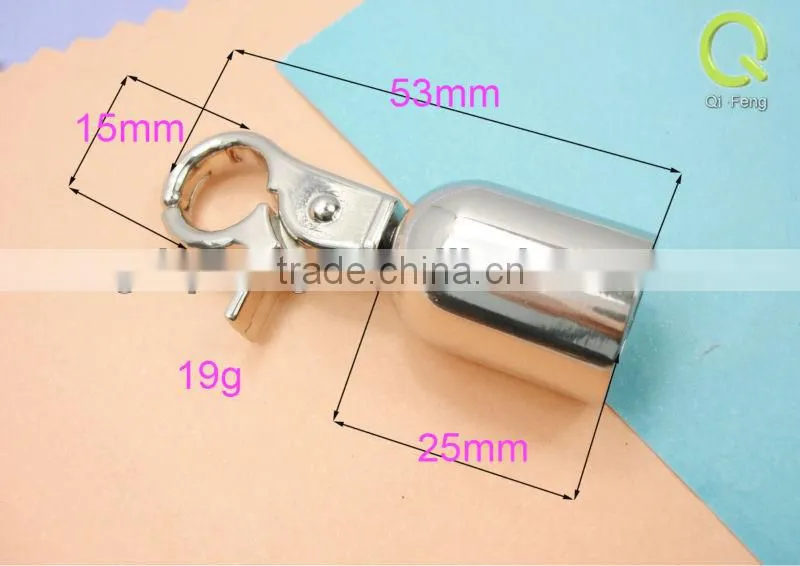 Decorative clasp nickle tubular with swivel bolt snap hook