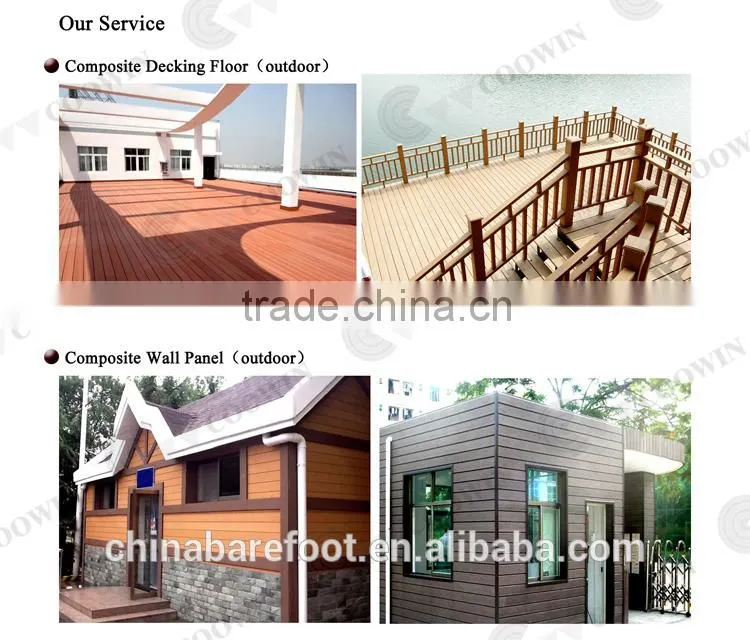 Wpc embossed solid decking floor