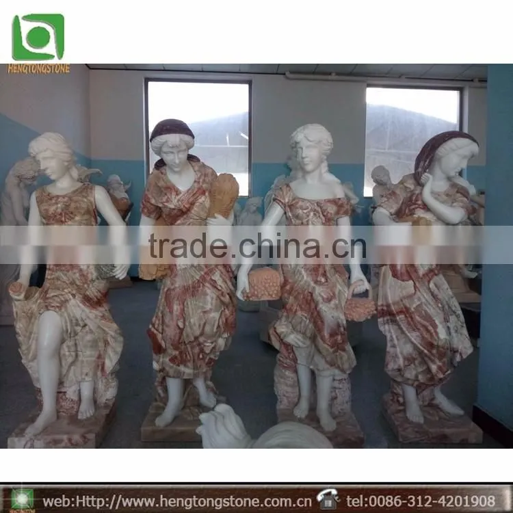 Western Style Stone Carvings And Sculptures Marble Beautiful Angel Figure Statue
