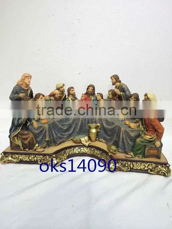 Poly resin last supper religious Figurines / Statues/ Home craft/Figurine