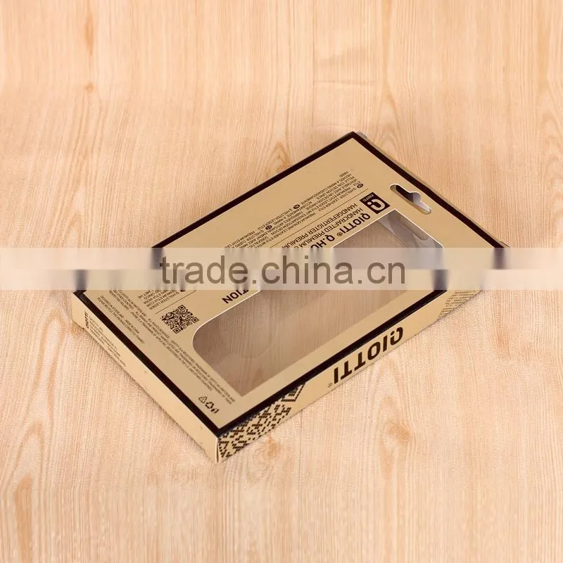 Hot sale flat pack pvc window cell phone case packaging box