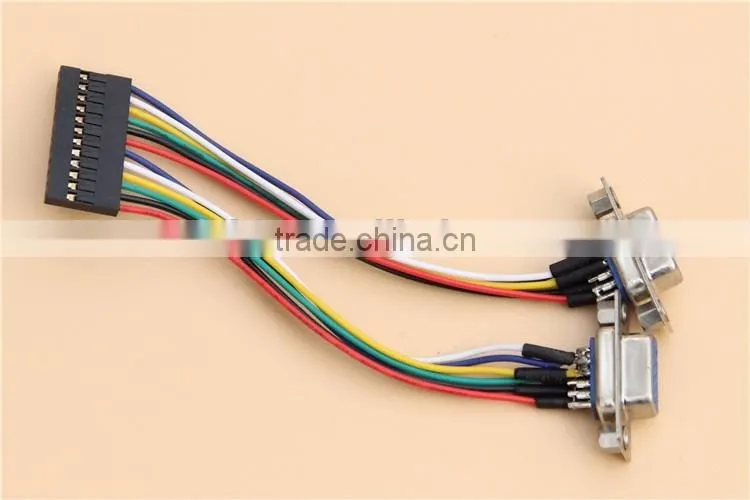 D-SUB Wire Harness DB15 to Tyco 1-487769-3 15 Pin 2.54mm Pitch Connectors Wire Assembly