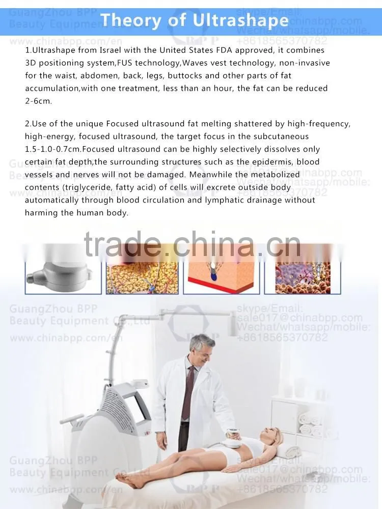 HIFU ultrashape best new slimming technology machine