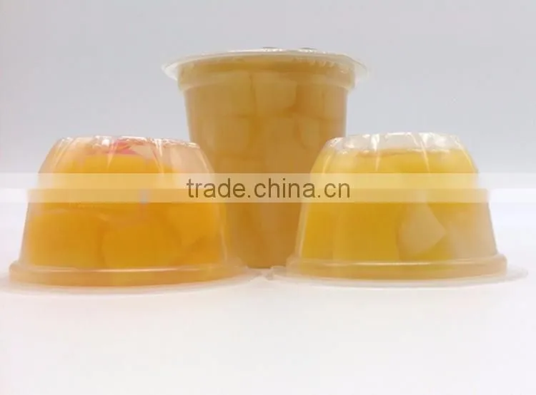 Canned peach in cups