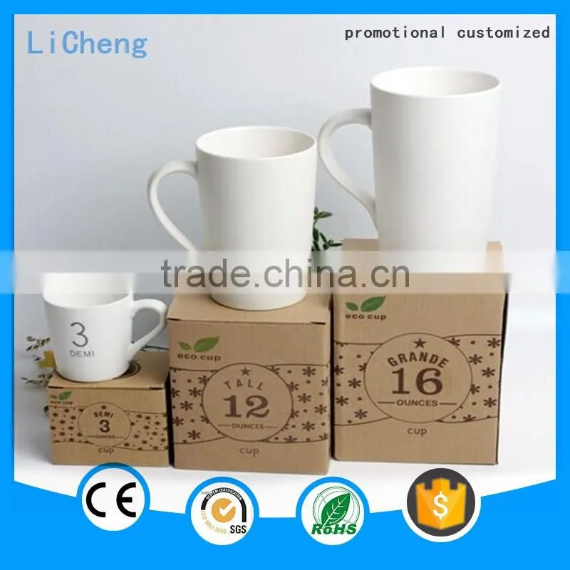 Top sale white porcelain cup and mug ceramic coffee cup mark cup