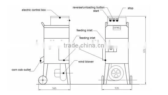 sweet corn husking machine/High efficiency sweet corn machine