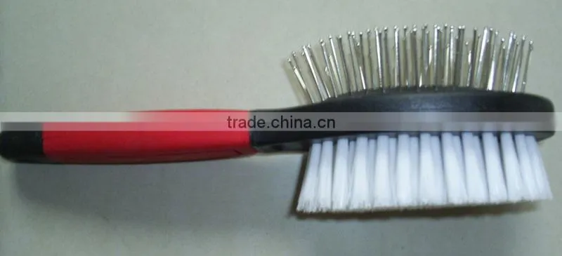 wooden handle dog brush
