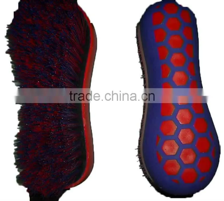 corlorful wooden back horse face brush