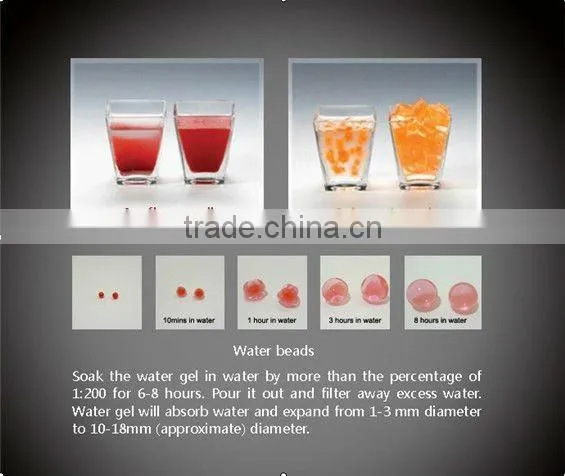 Orange water bead goes with floating candle! Romantic