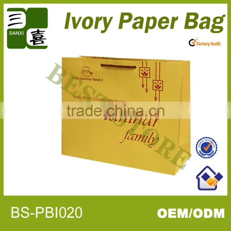 2014 newest eco-friendly coated paper shopping bag for shoes and clothes with matt lamination