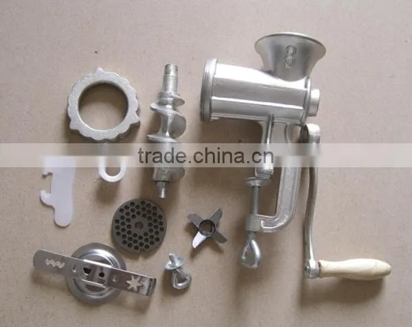 8# cast iron electroplate tinned manual meat grinder machine hand operate meat mincer