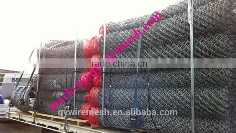 garden use pvc coated galvanized green vinyl coated chain link fence/temporary chain link fence