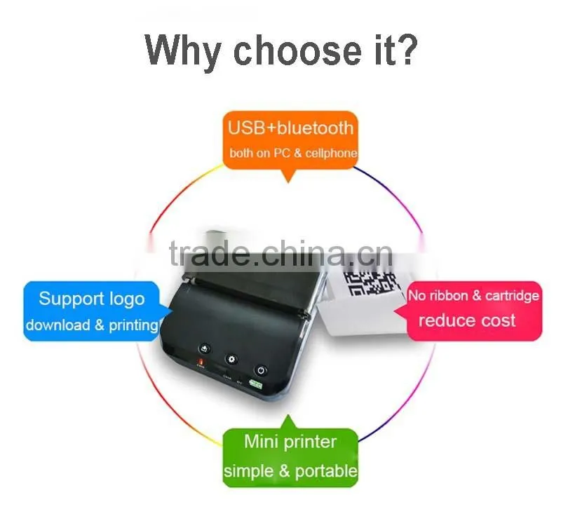 80mm bluetooth thermal wireless mobile printer