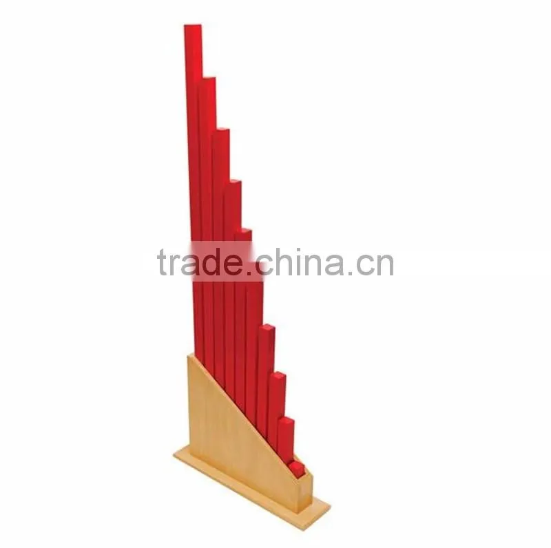 Baby toy Preschool Montessori sensorial aids wooden red stick in China