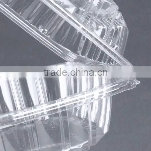 disposable clear hinged clamshell roll cake container