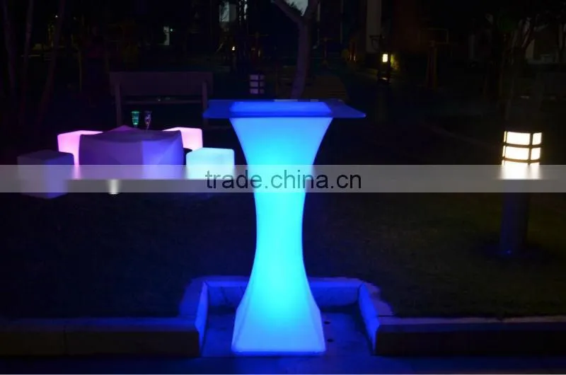 Plastic Glowing cool led bar counter Multi Color Change party led table desk